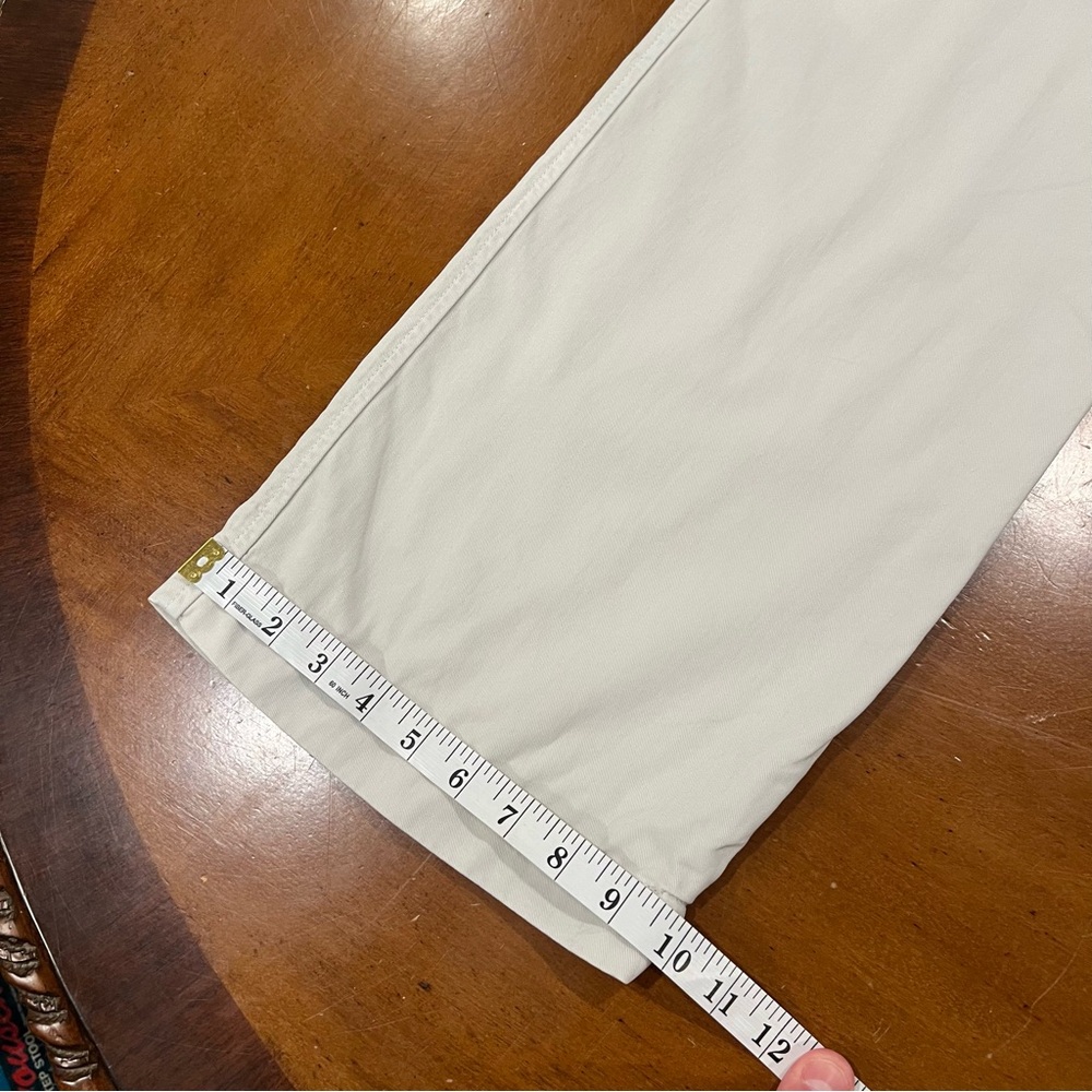 Maeve Pleated Wide-Leg Chino Trousers Size 0 Off-White/Blanc‎ - Picture 8 of 16